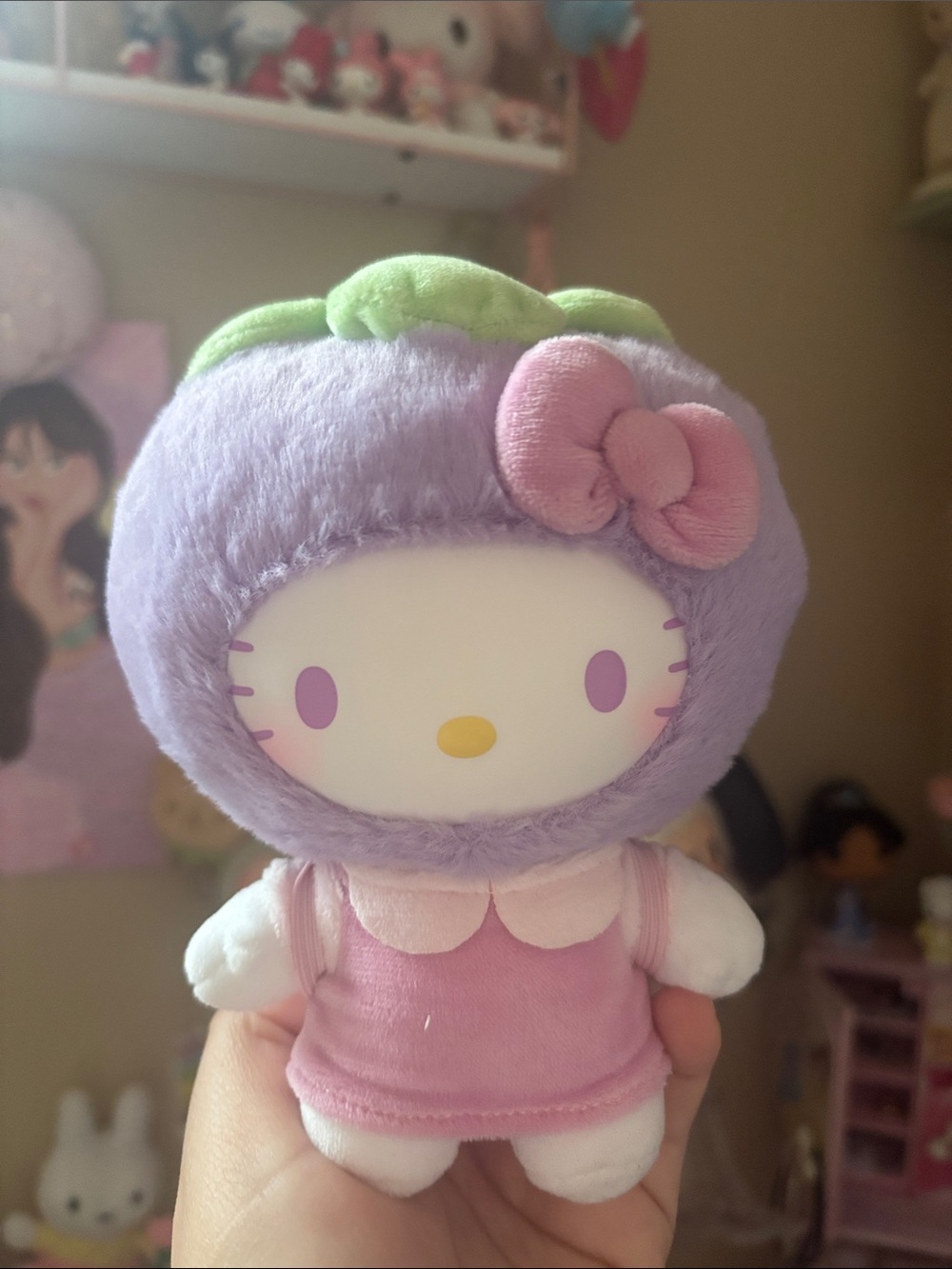 Sanrio Hello Kitty Plush in Pink, Lavender & Green